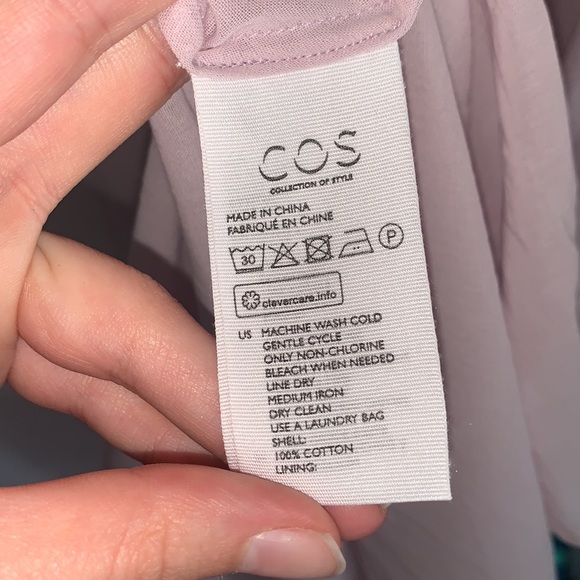 COS | Maxi Ruffle Lavender Gathered Sleeveless Dress Size 6 Brand New - Picture 10 of 16